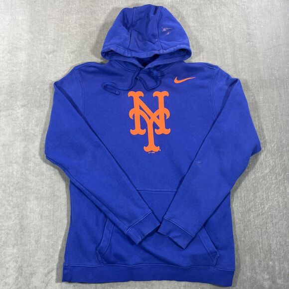 Nike New York Mets‎ Men's Large Blue MLB Hoodie Sweatshirt - Picture 1 of 9